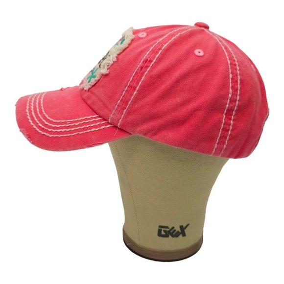 Kbethos Vintage Style Patch Floral Blessed Distressed Strapback Cap Baseball Hat - Picture 10 of 13